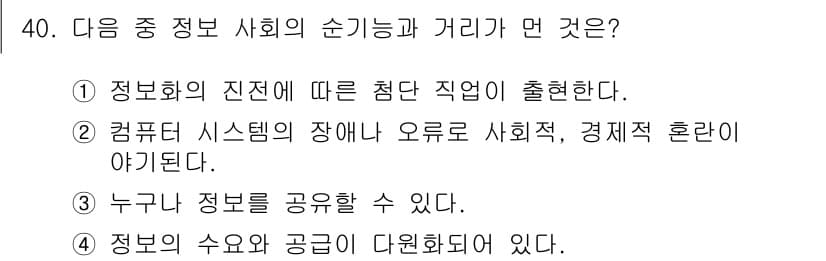 DIAT_정보통신상식 2015년 40번 - 정답과 핵심 포인트를 검수 중인 기출문제