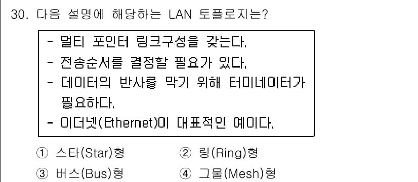컴퓨터시스템기사(A형) 2015년 30번 - 정답과 핵심 포인트를 검수 중인 기출문제