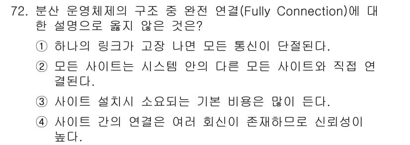 컴퓨터시스템기사(A형) 2015년 72번 - 정답과 핵심 포인트를 검수 중인 기출문제