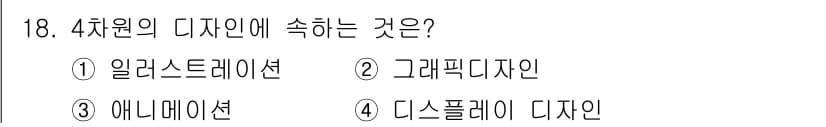컴퓨터그래픽스기능사 2015년 18번 - 정답과 핵심 포인트를 검수 중인 기출문제