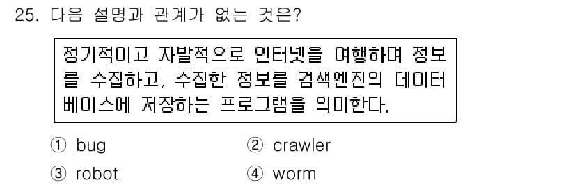 웹디자인개발기능사 2015년 25번 - 정답과 핵심 포인트를 검수 중인 기출문제