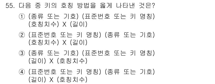전산응용기계제도기능사 2015년 55번 - 정답과 핵심 포인트를 검수 중인 기출문제