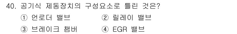 자동차정비기능사 2015년 40번 - 정답과 핵심 포인트를 검수 중인 기출문제