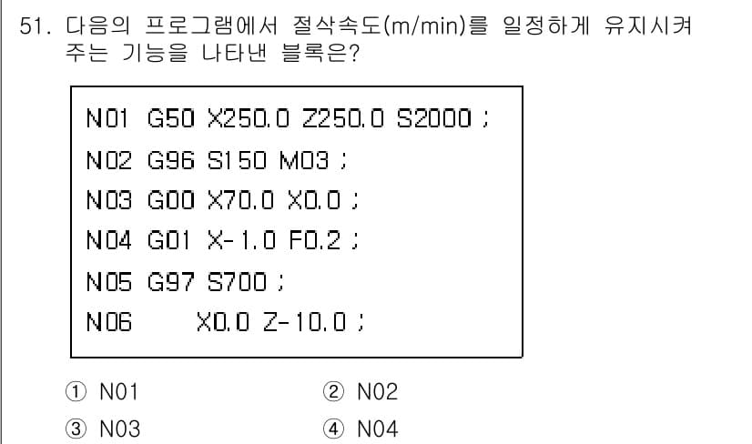 컴퓨터응용선반기능사 2015년 51번 - 먼저 문제의 핵심 조건과 판단 기준을 차례대로 정리해야 합니다. 제시된 ... 에 관한 핵심 기출문제