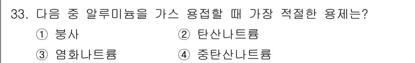 용접기능사 2015년 33번 - 정답과 핵심 포인트를 검수 중인 기출문제