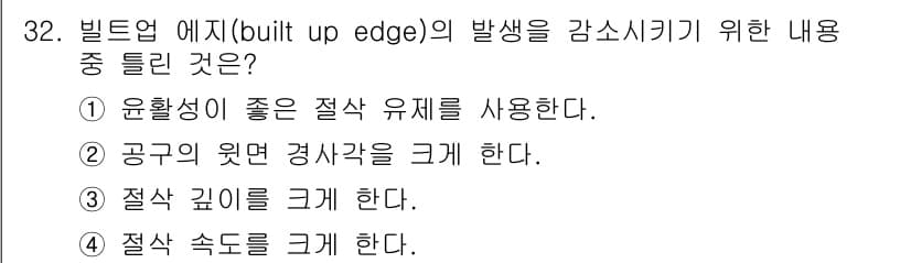 컴퓨터응용밀링기능사 2015년 32번 - 정답과 핵심 포인트를 검수 중인 기출문제