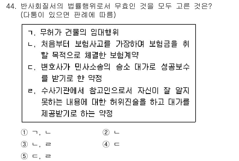 공인중개사_1차 2015년 44번 - 정답과 핵심 포인트를 검수 중인 기출문제