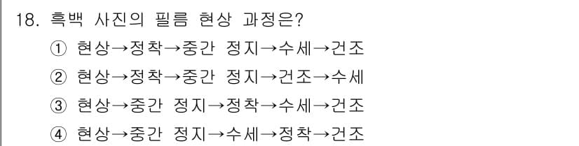 사진기능사 2015년 18번 - 정답과 핵심 포인트를 검수 중인 기출문제