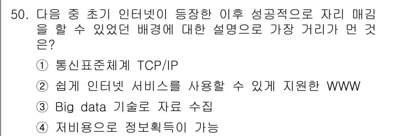 전자상거래운용사 2015년 50번 - 정답과 핵심 포인트를 검수 중인 기출문제