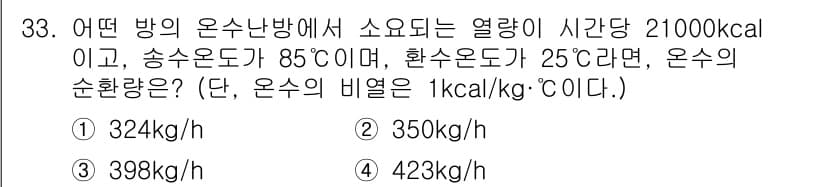 에너지관리기능사 2015년 33번 - 정답과 핵심 포인트를 검수 중인 기출문제