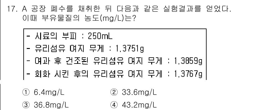 환경기능사 2015년 17번 - 정답과 핵심 포인트를 검수 중인 기출문제