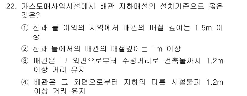 가스기능사 2015년 22번 - 정답과 핵심 포인트를 검수 중인 기출문제