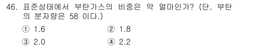 가스기능사 2015년 46번 - 정답과 핵심 포인트를 검수 중인 기출문제