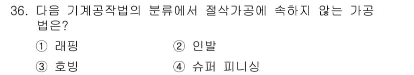 컴퓨터응용밀링기능사 2016년 36번 - 정답과 핵심 포인트를 검수 중인 기출문제
