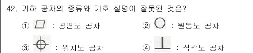 전산응용기계제도기능사 2016년 42번 - 정답과 핵심 포인트를 검수 중인 기출문제