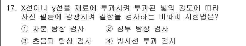 용접기능사 2016년 17번 - 정답과 핵심 포인트를 검수 중인 기출문제