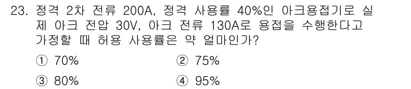 특수용접기능사 2016년 23번 - 정답과 핵심 포인트를 검수 중인 기출문제