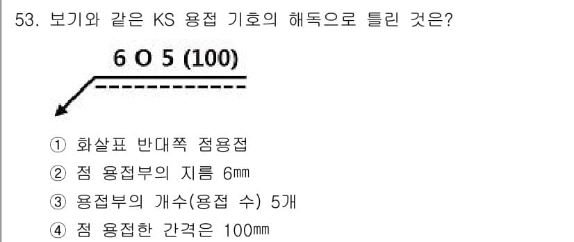 특수용접기능사 2016년 53번 - 정답과 핵심 포인트를 검수 중인 기출문제