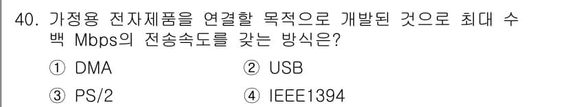 PC정비사_1급 2016년 40번 - 정답과 핵심 포인트를 검수 중인 기출문제