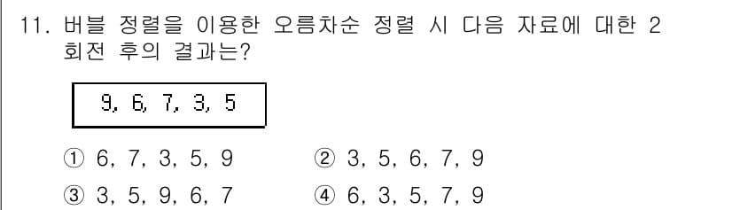 정보처리산업기사 2016년 11번 - 정답과 핵심 포인트를 검수 중인 기출문제