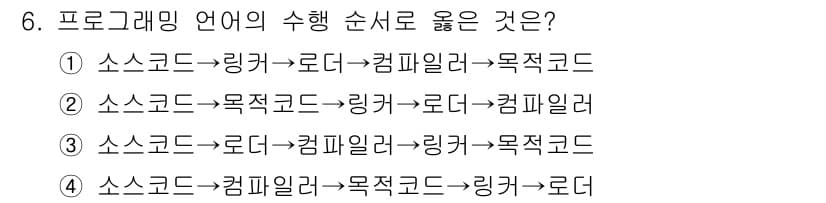 컴퓨터시스템기사(A형) 2016년 6번 - 정답과 핵심 포인트를 검수 중인 기출문제