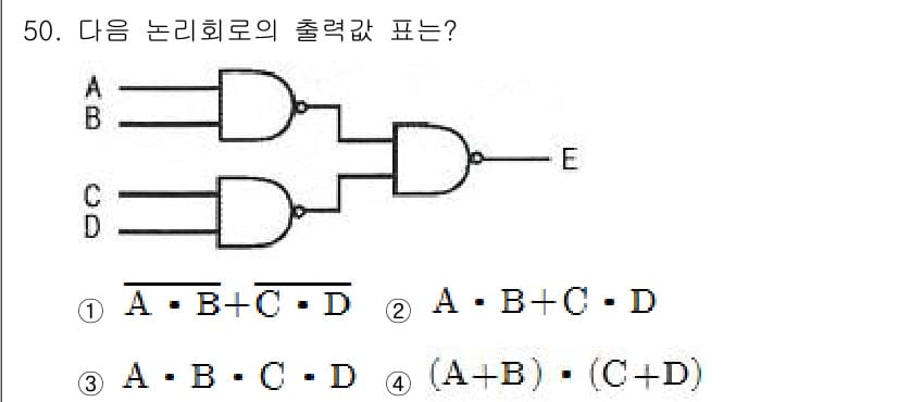 승강기기능사 2016년 50번 - 주어진 논리회로는 AND와 OR 게이트로 구성되어 있습니다. A와 B의 ... 에 관한 핵심 기출문제