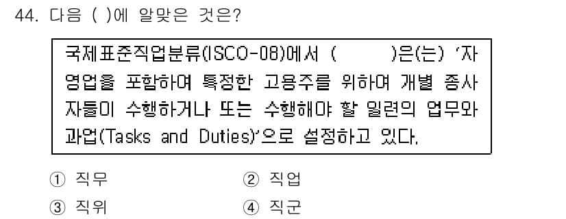 직업상담사_2급 2016년 44번 - 정답과 핵심 포인트를 검수 중인 기출문제