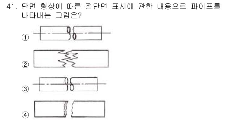 전산응용토목제도기능사 2016년 41번 - 해설: ① 모양은 정단면에서 기둥의 절단을 나타내며, 내외부 구조가 명확... 에 관한 핵심 기출문제