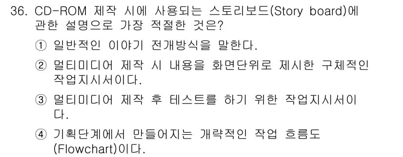 전자출판기능사 2016년 36번 - 정답과 핵심 포인트를 검수 중인 기출문제