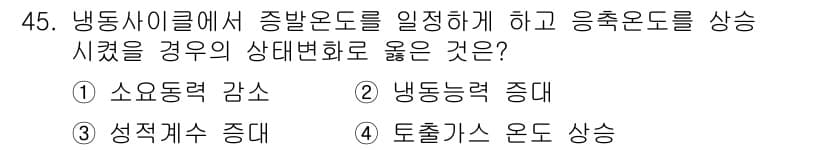 공조냉동기계기능사 2016년 45번 - 정답과 핵심 포인트를 검수 중인 기출문제