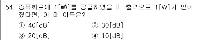 전파전자기능사(구) 2015년 54번 - 정답과 핵심 포인트를 검수 중인 기출문제