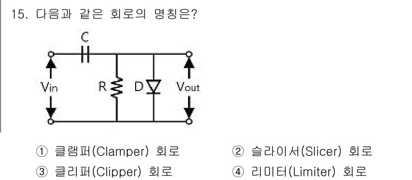 전자캐드기능사 2015년 15번 - 정답과 핵심 포인트를 검수 중인 기출문제