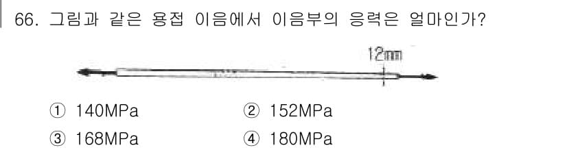 토목기사 2016년 66번 - 응력은 재료의 허용 응력과 직결되며, 주어진 용접의 단면적과 관련이 있습... 에 관한 핵심 기출문제