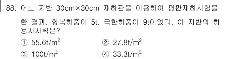 토목기사 2016년 88번 - 정답과 핵심 포인트를 검수 중인 기출문제
