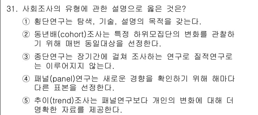 사회복지사_1급(1교시)(구) 2015년 31번 - 정답과 핵심 포인트를 검수 중인 기출문제