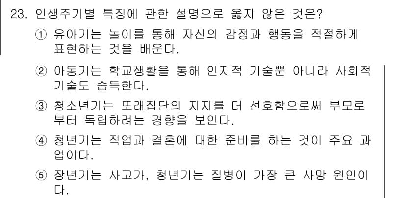 사회복지사_1급(1교시) 2015년 23번 - 정답과 핵심 포인트를 검수 중인 기출문제