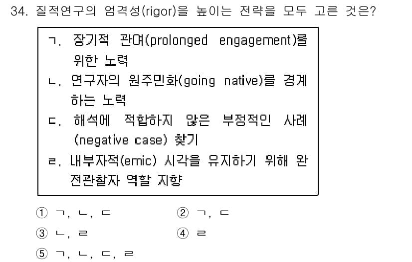 사회복지사_1급(1교시)(구) 2016년 34번 - 정답과 핵심 포인트를 검수 중인 기출문제