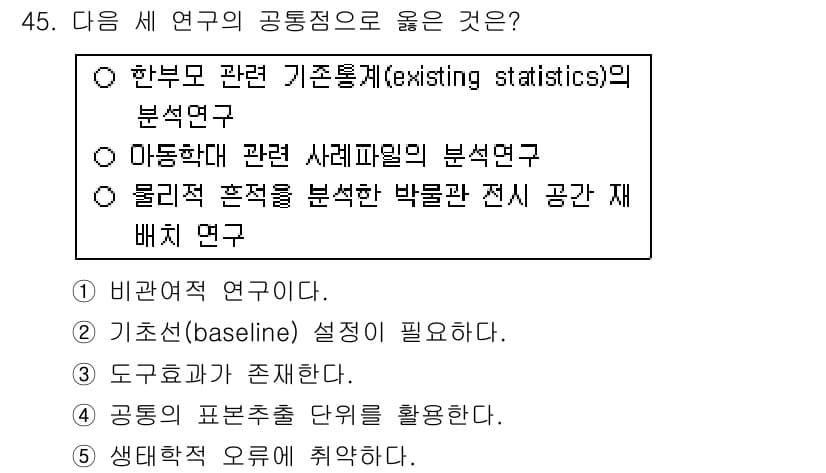 사회복지사_1급(1교시)(구) 2016년 45번 - 정답과 핵심 포인트를 검수 중인 기출문제