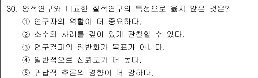 사회복지사_1급(1교시) 2017년 30번 - 정답과 핵심 포인트를 검수 중인 기출문제