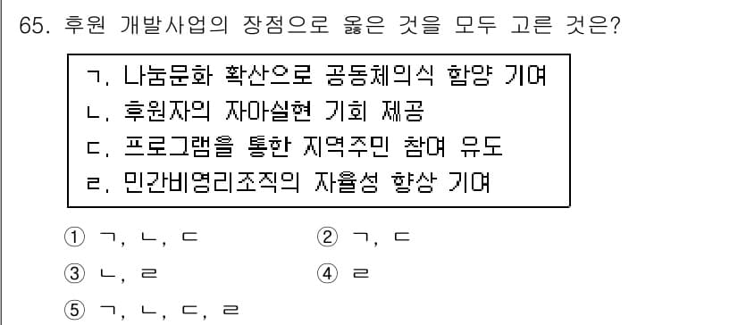 사회복지사_1급(2교시)(구) 2016년 65번 - 먼저 문제의 핵심 조건과 판단 기준을 차례대로 정리해야 합니다. 제시된 ... 에 관한 핵심 기출문제