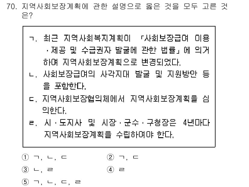 사회복지사_1급(2교시)(구) 2016년 70번 - 정답과 핵심 포인트를 검수 중인 기출문제