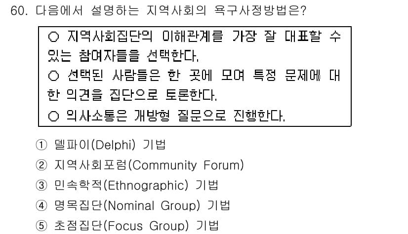사회복지사_1급(2교시) 2017년 60번 - 정답과 핵심 포인트를 검수 중인 기출문제