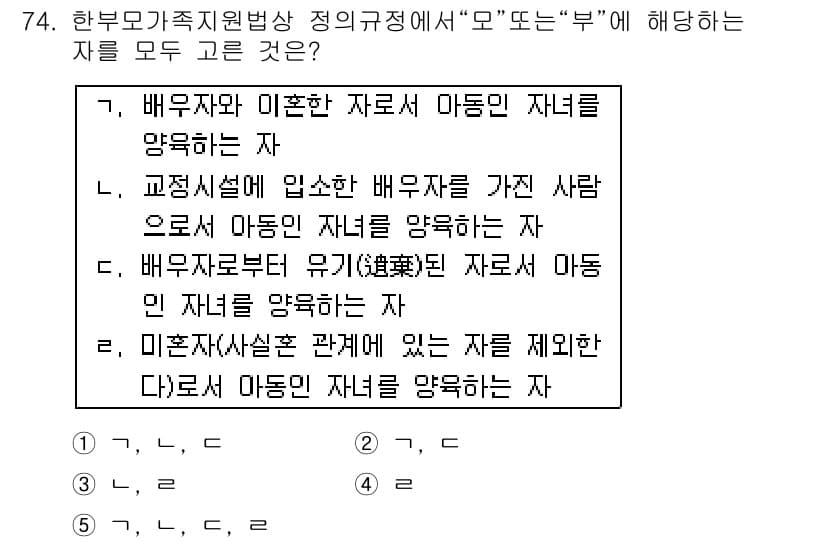 사회복지사_1급(3교시)(구) 2016년 74번 - 정답과 핵심 포인트를 검수 중인 기출문제