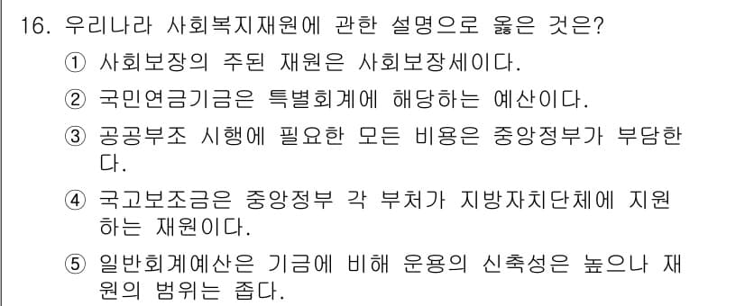 사회복지사_1급(3교시) 2016년 16번 - 정답과 핵심 포인트를 검수 중인 기출문제