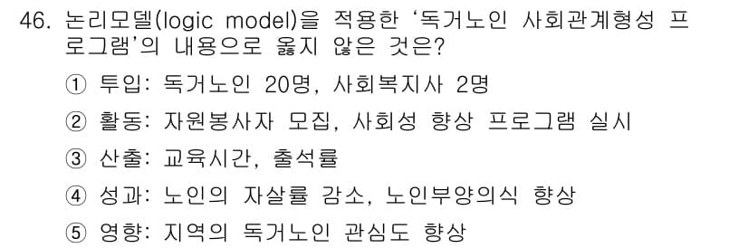 사회복지사_1급(3교시)(구) 2017년 46번 - 정답과 핵심 포인트를 검수 중인 기출문제