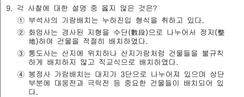 실내건축기사(구) 2016년 9번 - 정답과 핵심 포인트를 검수 중인 기출문제