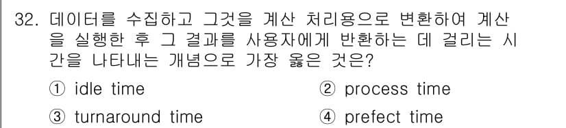 정보처리산업기사 2017년 32번 - 정답과 핵심 포인트를 검수 중인 기출문제
