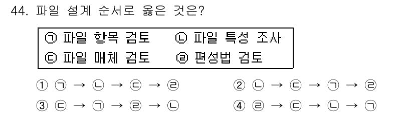 정보처리산업기사 2017년 44번 - 정답과 핵심 포인트를 검수 중인 기출문제