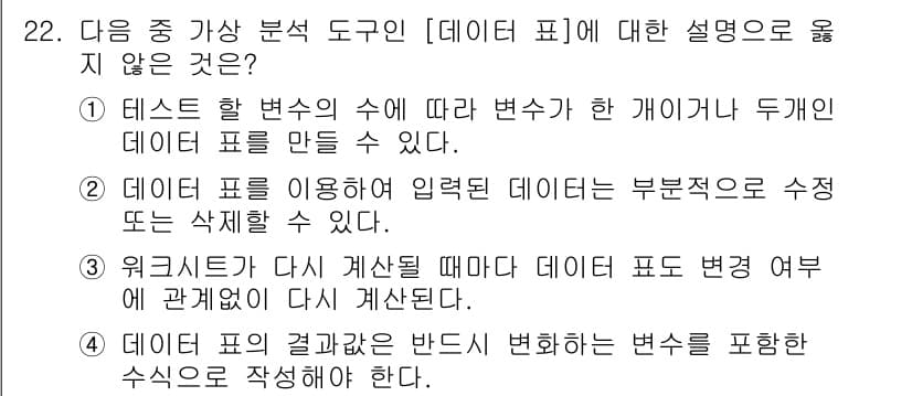컴퓨터활용능력_2급 2017년 22번 - 정답과 핵심 포인트를 검수 중인 기출문제