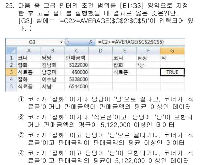 컴퓨터활용능력_1급 2017년 25번 - 정답과 핵심 포인트를 검수 중인 기출문제